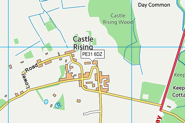 Castle Rising Fc map (PE31 6DZ) - OS VectorMap District (Ordnance Survey)