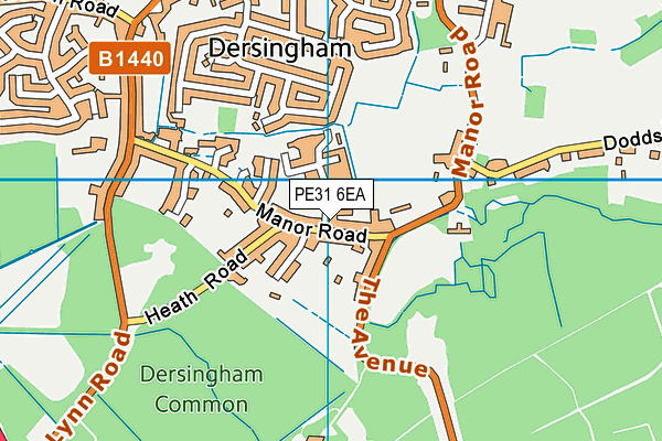 PE31 6EA map - OS VectorMap District (Ordnance Survey)