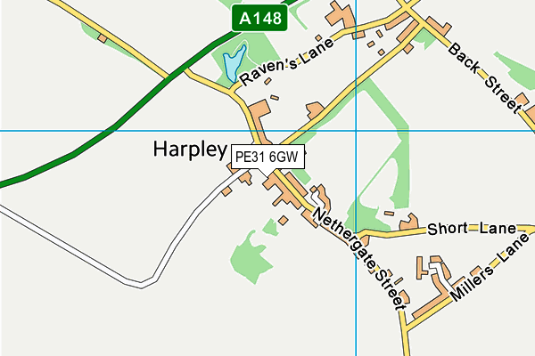 PE31 6GW map - OS VectorMap District (Ordnance Survey)