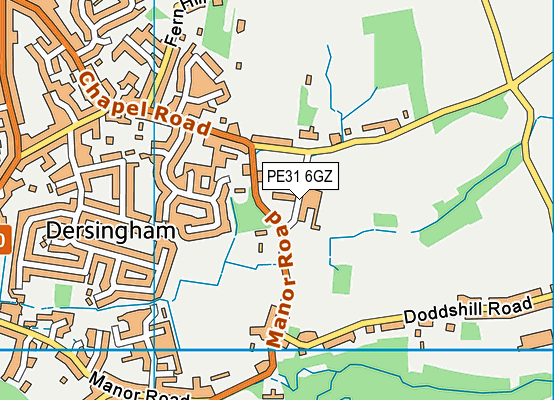 PE31 6GZ map - OS VectorMap District (Ordnance Survey)