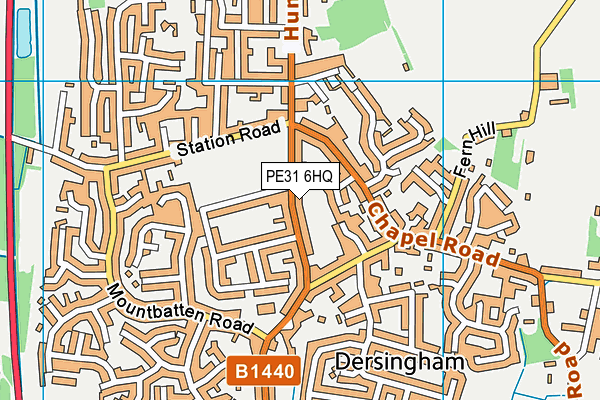 PE31 6HQ map - OS VectorMap District (Ordnance Survey)