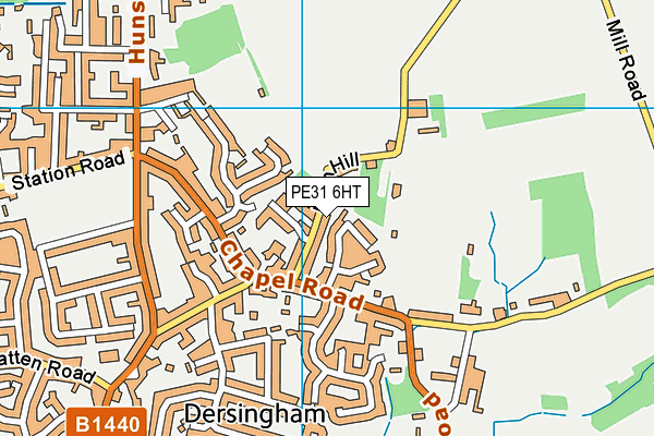 PE31 6HT map - OS VectorMap District (Ordnance Survey)