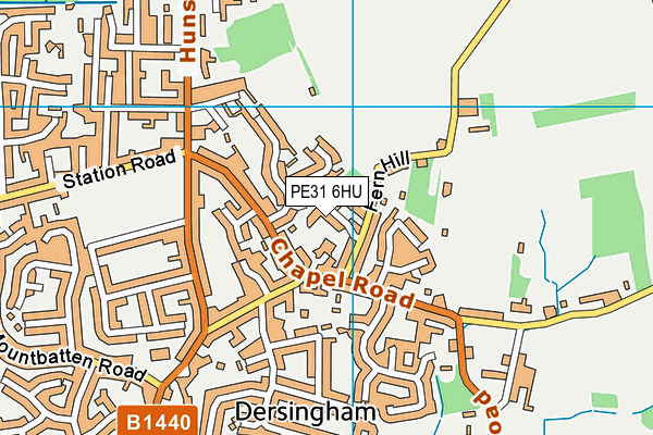 PE31 6HU map - OS VectorMap District (Ordnance Survey)