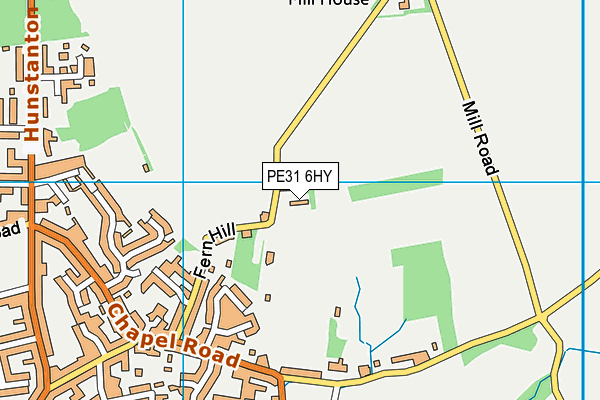 PE31 6HY map - OS VectorMap District (Ordnance Survey)