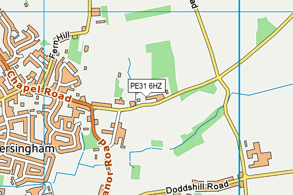 PE31 6HZ map - OS VectorMap District (Ordnance Survey)