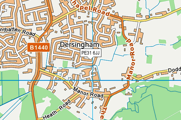 PE31 6JJ map - OS VectorMap District (Ordnance Survey)