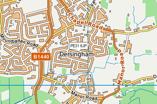 PE31 6JP map - OS VectorMap District (Ordnance Survey)