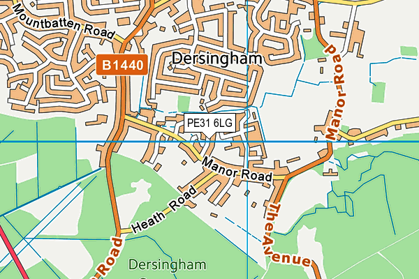PE31 6LG map - OS VectorMap District (Ordnance Survey)