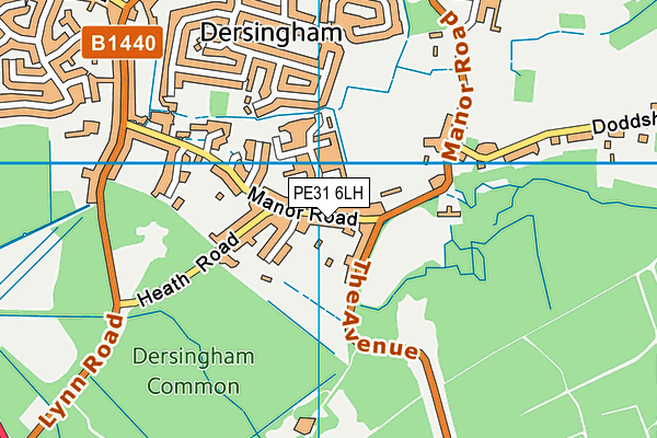 PE31 6LH map - OS VectorMap District (Ordnance Survey)
