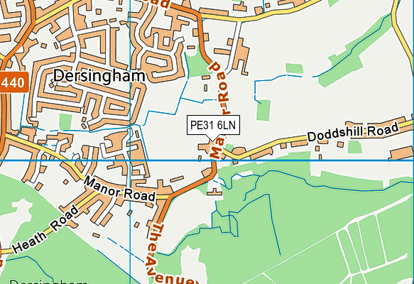 PE31 6LN map - OS VectorMap District (Ordnance Survey)