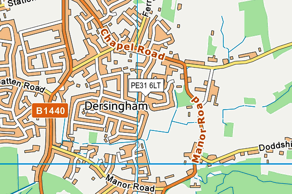 PE31 6LT map - OS VectorMap District (Ordnance Survey)