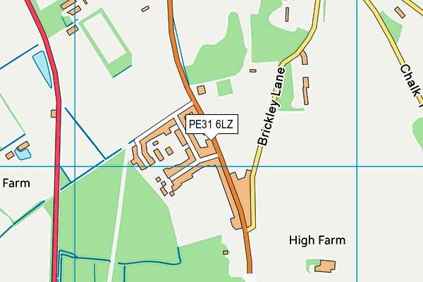 PE31 6LZ map - OS VectorMap District (Ordnance Survey)