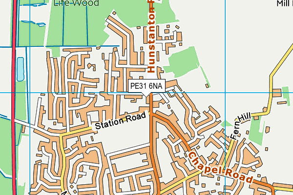 PE31 6NA map - OS VectorMap District (Ordnance Survey)