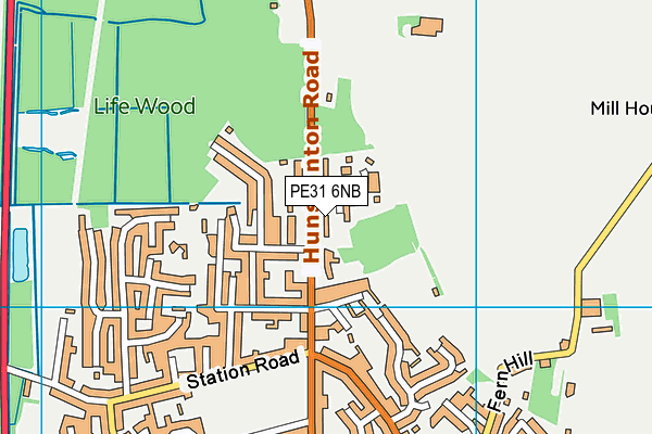PE31 6NB map - OS VectorMap District (Ordnance Survey)
