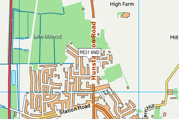 PE31 6ND map - OS VectorMap District (Ordnance Survey)