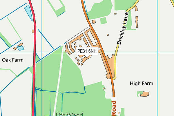 PE31 6NH map - OS VectorMap District (Ordnance Survey)