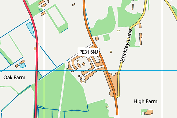 PE31 6NJ map - OS VectorMap District (Ordnance Survey)