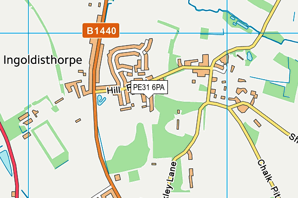 PE31 6PA map - OS VectorMap District (Ordnance Survey)