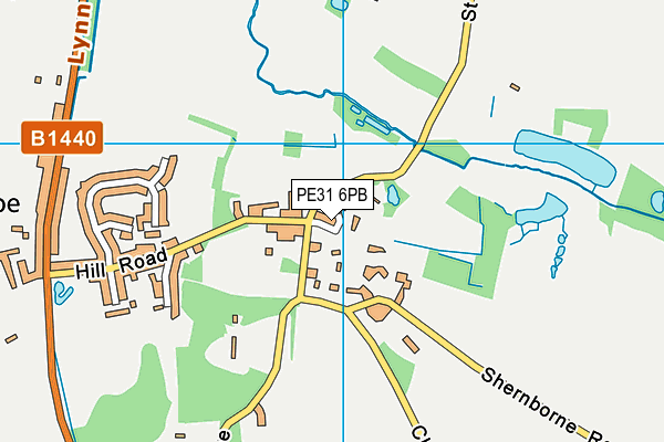 PE31 6PB map - OS VectorMap District (Ordnance Survey)
