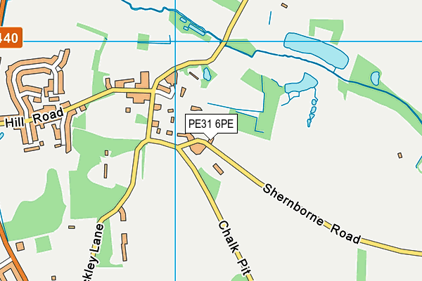 PE31 6PE map - OS VectorMap District (Ordnance Survey)