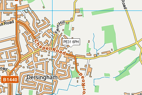 PE31 6PH map - OS VectorMap District (Ordnance Survey)