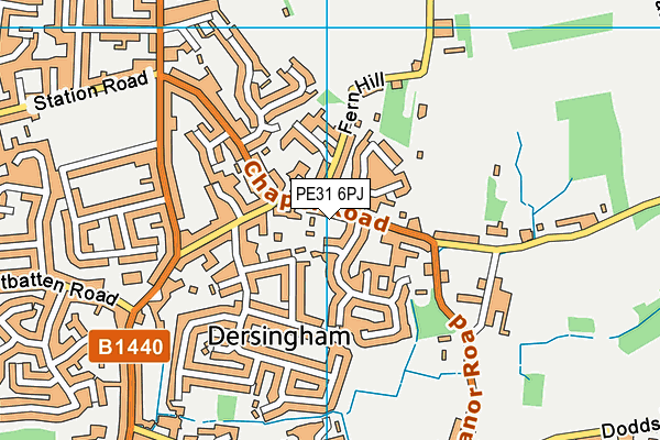 PE31 6PJ map - OS VectorMap District (Ordnance Survey)