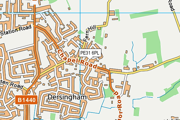 PE31 6PL map - OS VectorMap District (Ordnance Survey)