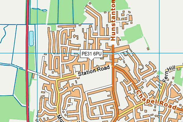 PE31 6PU map - OS VectorMap District (Ordnance Survey)