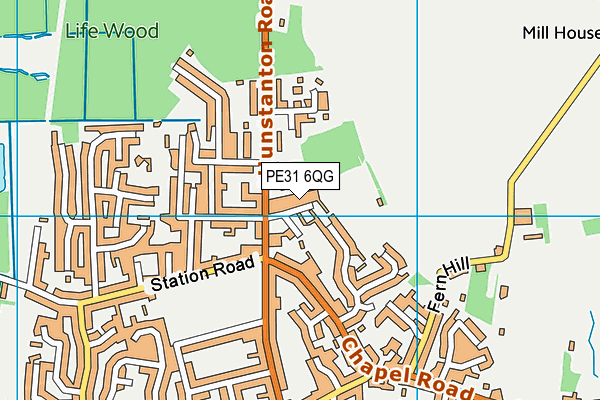 PE31 6QG map - OS VectorMap District (Ordnance Survey)