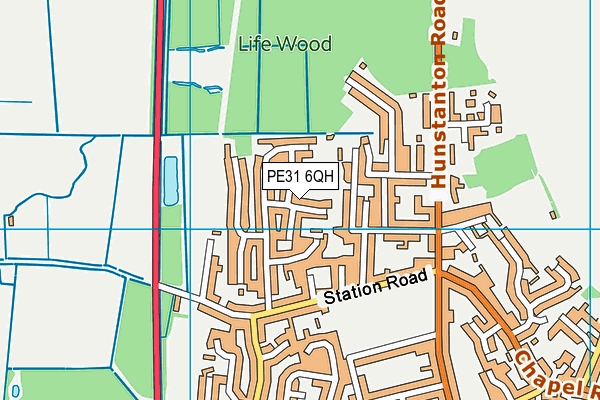 PE31 6QH map - OS VectorMap District (Ordnance Survey)