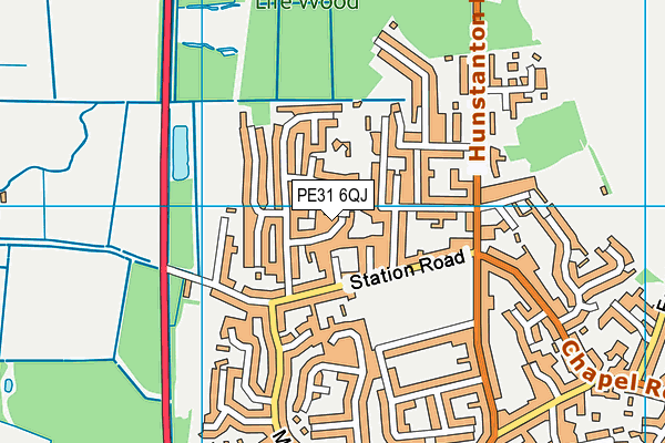 PE31 6QJ map - OS VectorMap District (Ordnance Survey)