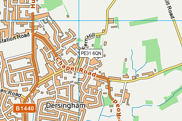 PE31 6QN map - OS VectorMap District (Ordnance Survey)