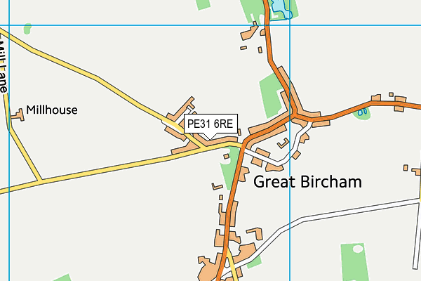PE31 6RE map - OS VectorMap District (Ordnance Survey)
