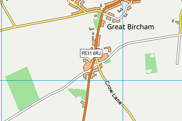 Bircham Cricket Club map (PE31 6RJ) - OS VectorMap District (Ordnance Survey)