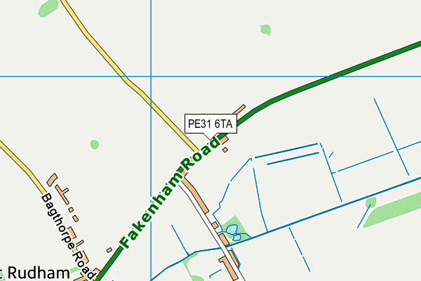 PE31 6TA map - OS VectorMap District (Ordnance Survey)