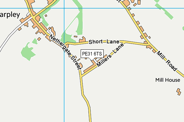 PE31 6TS map - OS VectorMap District (Ordnance Survey)