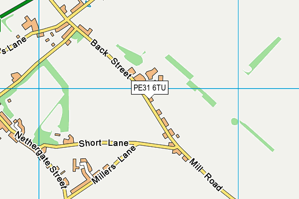 PE31 6TU map - OS VectorMap District (Ordnance Survey)