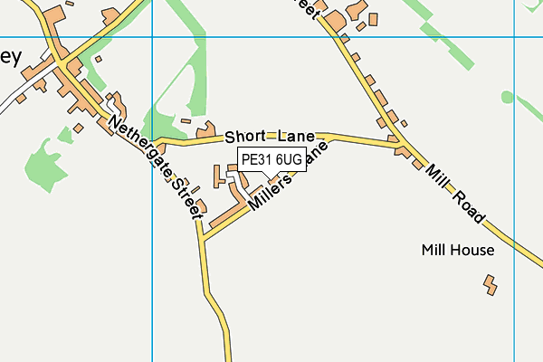 PE31 6UG map - OS VectorMap District (Ordnance Survey)