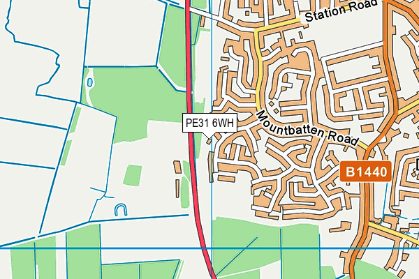 PE31 6WH map - OS VectorMap District (Ordnance Survey)