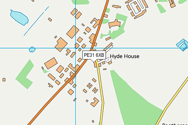PE31 6XB map - OS VectorMap District (Ordnance Survey)