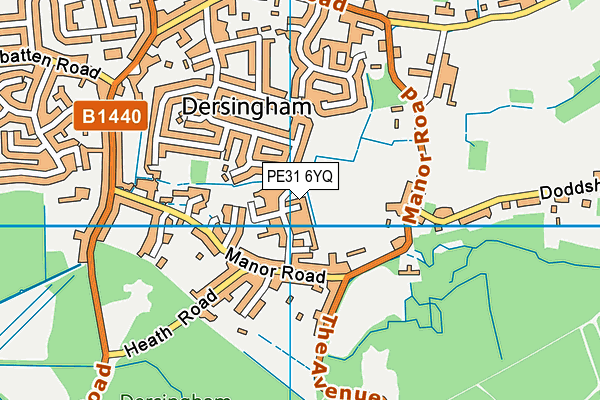 PE31 6YQ map - OS VectorMap District (Ordnance Survey)