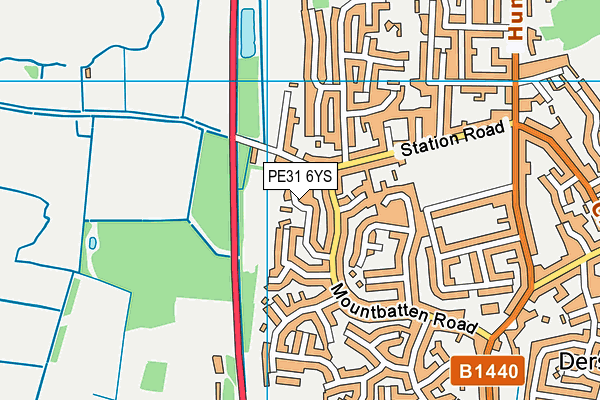 PE31 6YS map - OS VectorMap District (Ordnance Survey)
