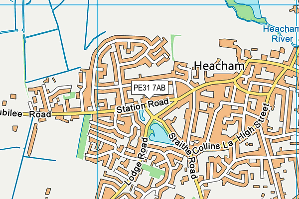 PE31 7AB map - OS VectorMap District (Ordnance Survey)