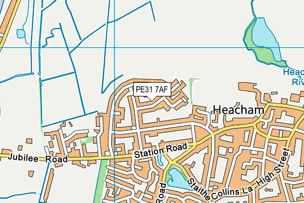 PE31 7AF map - OS VectorMap District (Ordnance Survey)