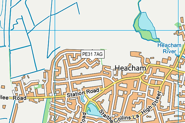 PE31 7AG map - OS VectorMap District (Ordnance Survey)