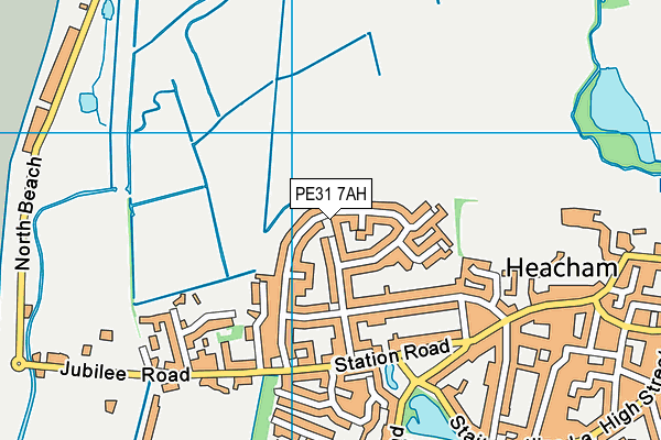 PE31 7AH map - OS VectorMap District (Ordnance Survey)