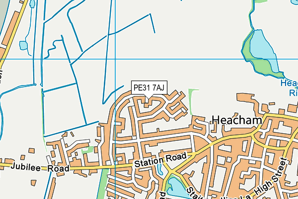 PE31 7AJ map - OS VectorMap District (Ordnance Survey)