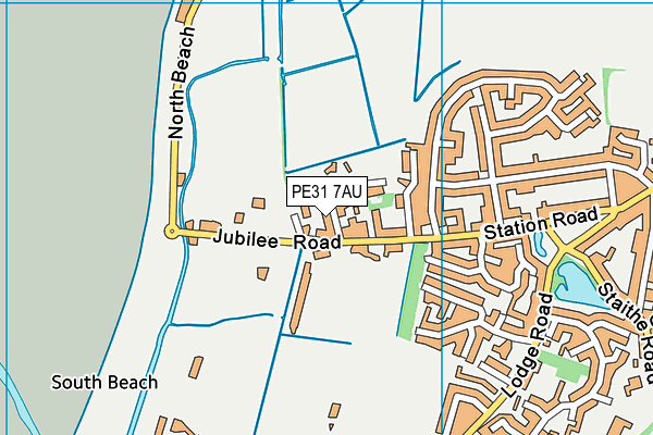 PE31 7AU map - OS VectorMap District (Ordnance Survey)