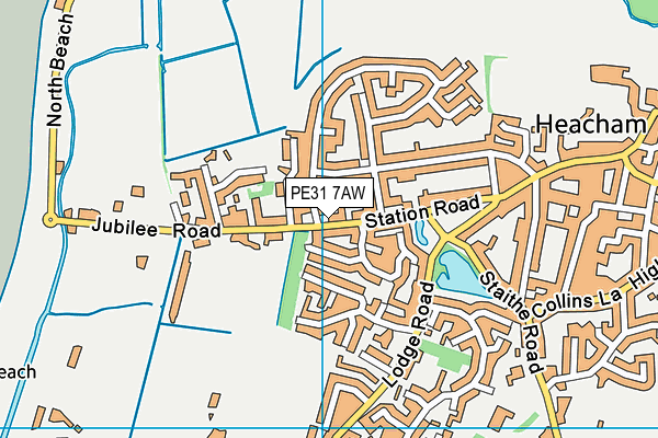 PE31 7AW map - OS VectorMap District (Ordnance Survey)