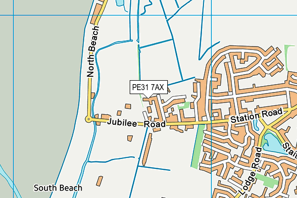 PE31 7AX map - OS VectorMap District (Ordnance Survey)